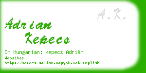 adrian kepecs business card